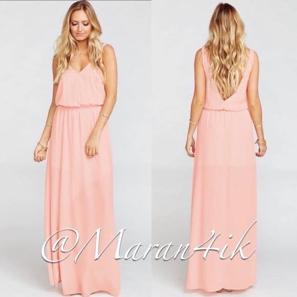 Show Me Your MuMu Dresses & Skirts - NWT Show Me Your MuMu Kendall Maxi Dress, Frosty Pink Crisp size L